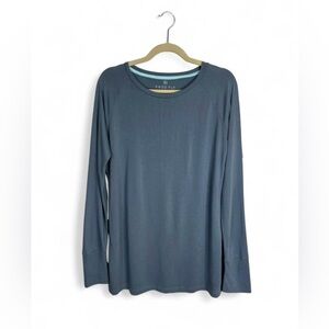 Free Fly Long Sleeve Blue Top